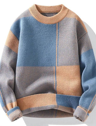Men's Knit Sweater Relaxed Fit Long Sleeve Crew Neck Casual Everyday