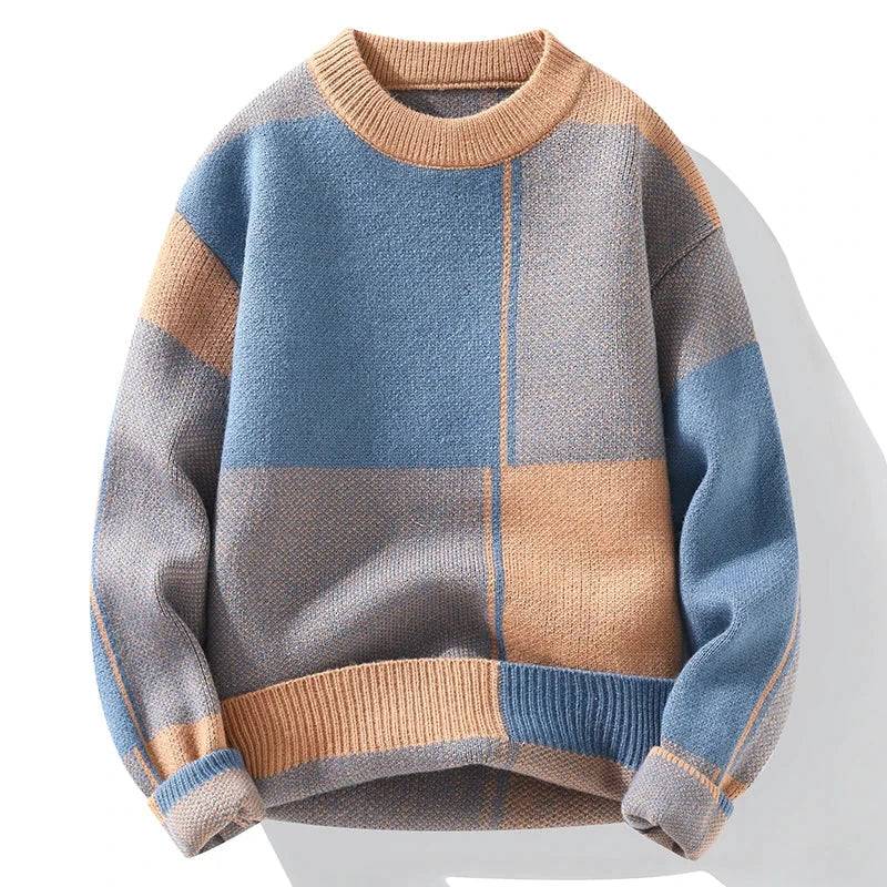 Men's Knit Sweater Relaxed Fit Long Sleeve Crew Neck Casual Everyday