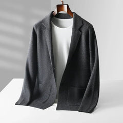 Men's Cozy Open Front Cardigan Long Sleeve Relaxed Fit Layering Casual