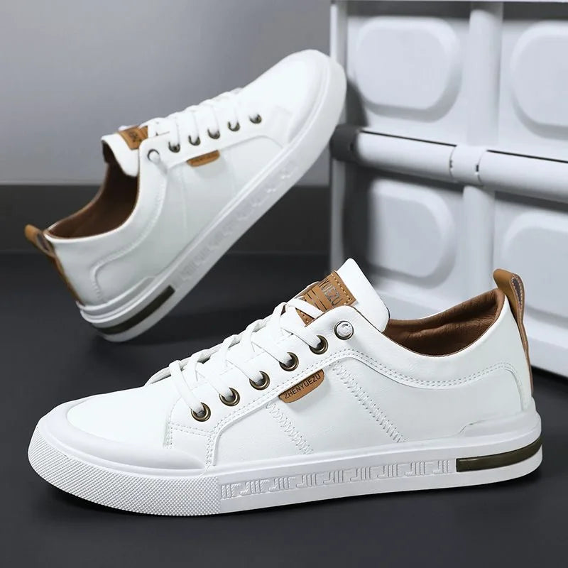 Men's Casual Two-Tone Sneakers Lace-Up Stylish Everyday Footwear
