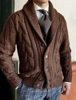 Men's Knitted Cardigan Regular Fit Long Sleeve Open Front Casual Layering