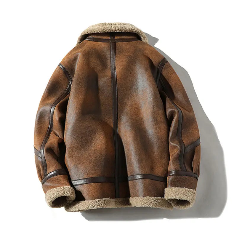 Men's Aviator Jacket Classic Fit Zip Front Stylish Casual Everyday Wear