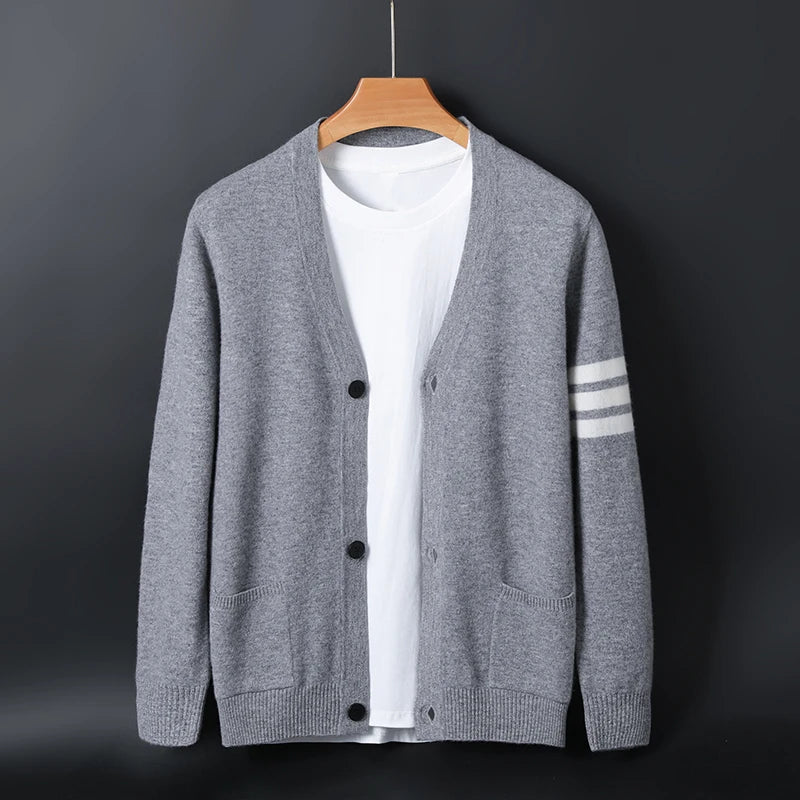 Men's Cardigan Sweater Open Front Relaxed Fit Cozy Layering