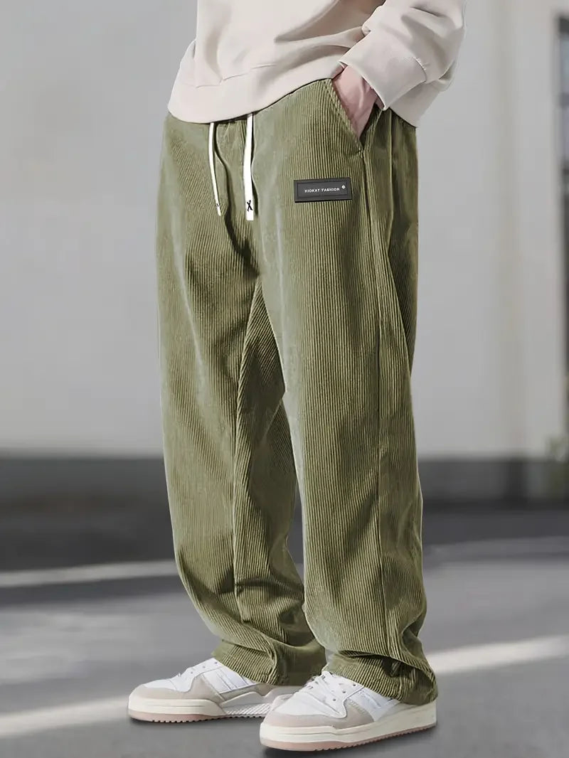 Men's Casual Corduroy Pants Relaxed Fit Everyday Versatile