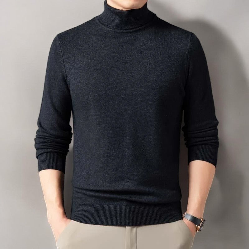Men's Cozy Knit Sweater Long Sleeve Crew Neck Relaxed Fit Casual