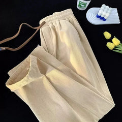 Men's Casual Corduroy Joggers Relaxed Fit Elastic Waist Everyday Wear