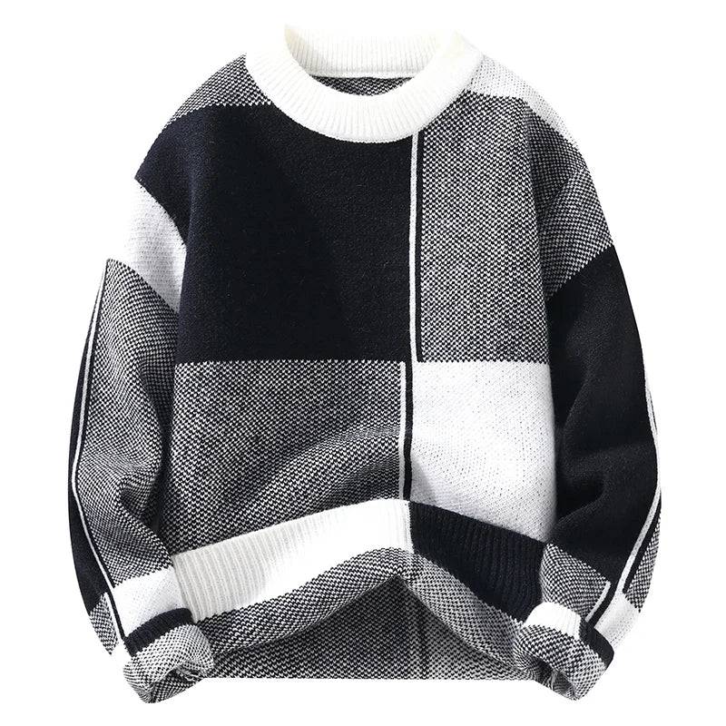 Men's Knit Sweater Relaxed Fit Long Sleeve Crew Neck Casual Everyday