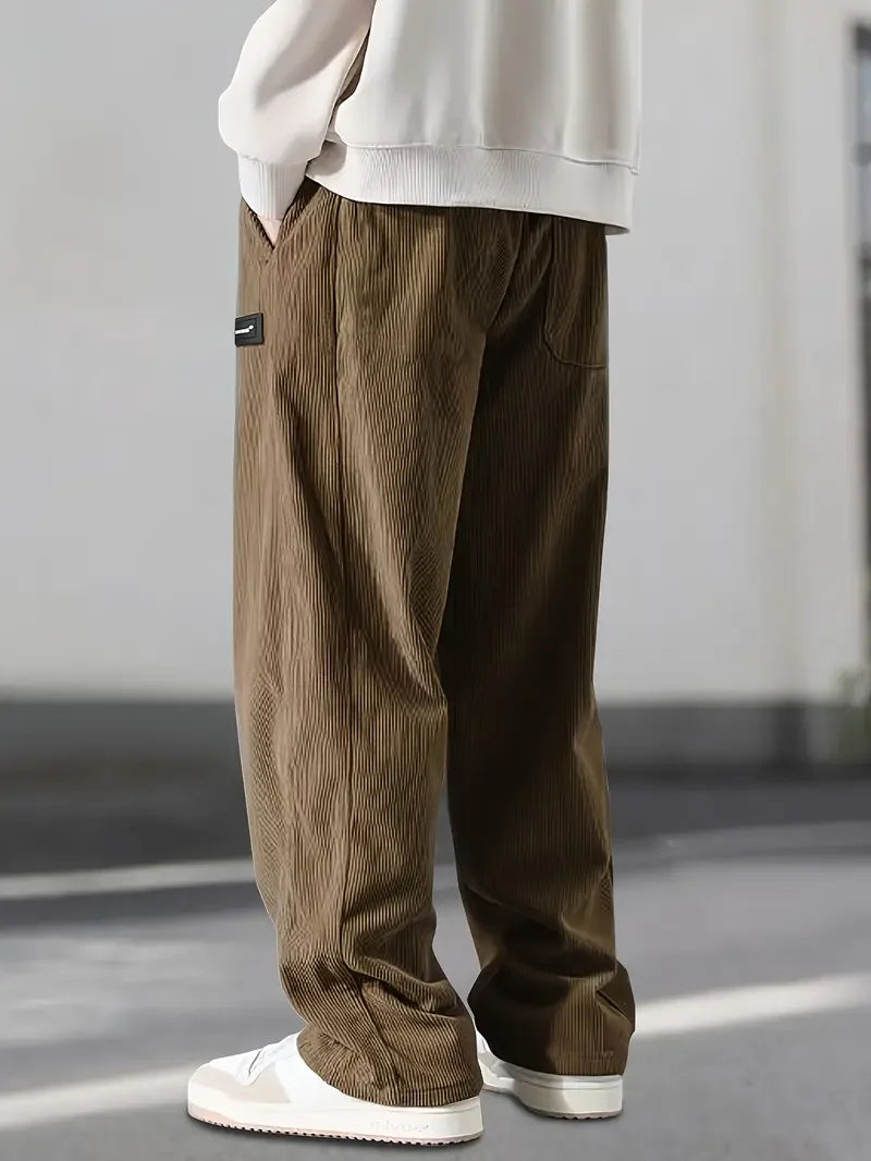 Men's Casual Corduroy Pants Relaxed Fit Everyday Versatile