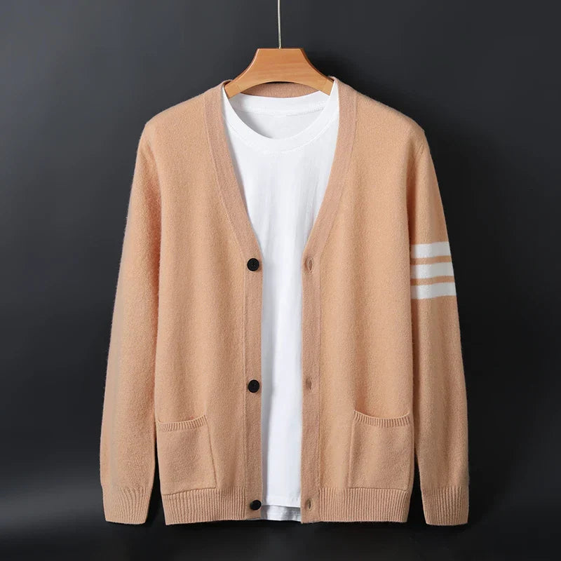 Men's Cardigan Sweater Open Front Relaxed Fit Cozy Layering