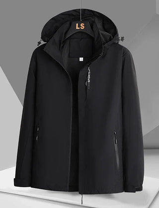 Men's Weatherproof Hooded Jacket Relaxed Fit Full-Zip Casual Outdoor