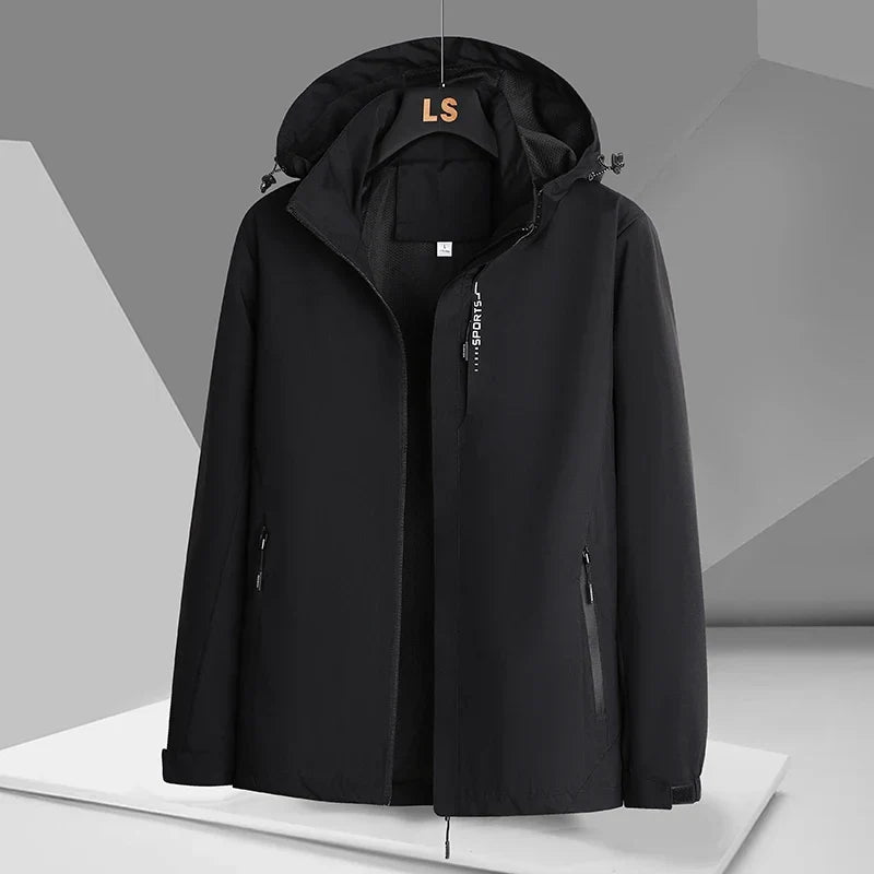 Men's Weatherproof Hooded Jacket Relaxed Fit Full-Zip Casual Outdoor