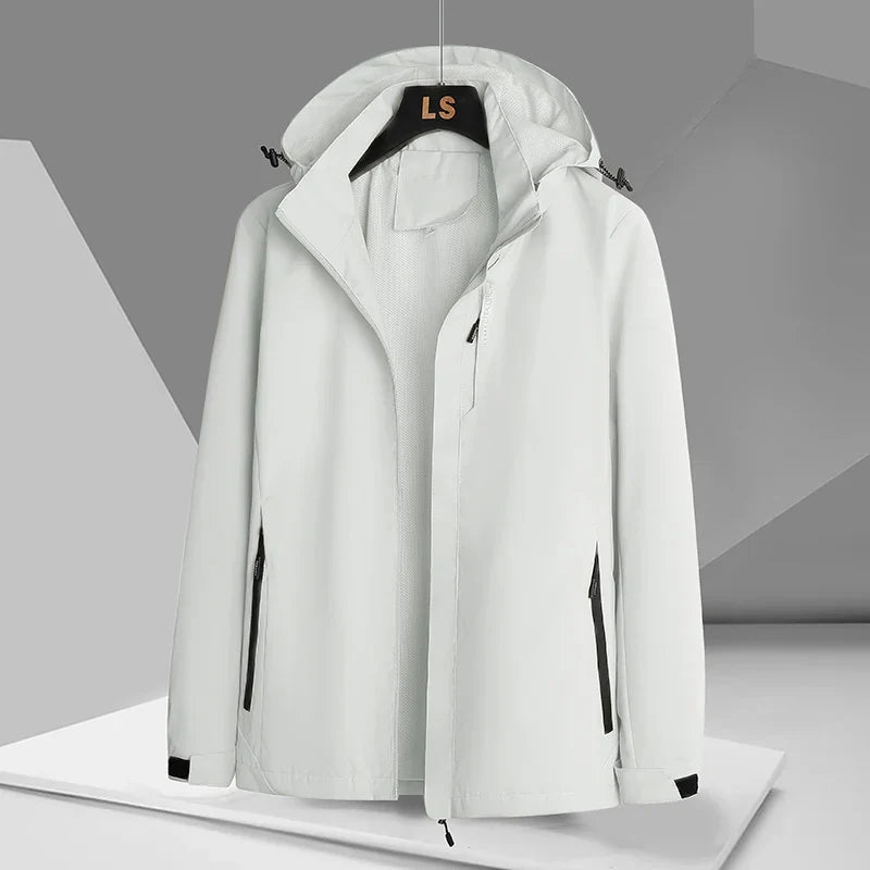 Men's Weatherproof Hooded Jacket Relaxed Fit Full-Zip Casual Outdoor