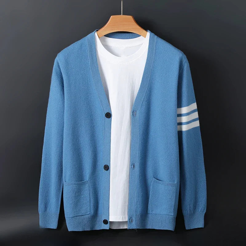 Men's Cardigan Sweater Open Front Relaxed Fit Cozy Layering