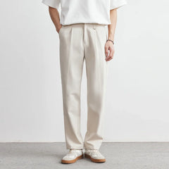 Men's Casual Wide-Leg Pants Relaxed Fit Everyday Smart