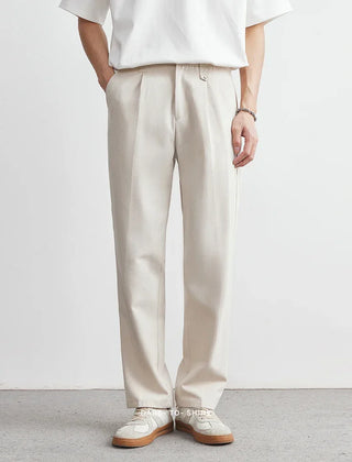 Men's Casual Wide-Leg Pants Relaxed Fit Everyday Smart