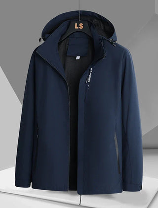 Men's Weatherproof Hooded Jacket Relaxed Fit Full-Zip Casual Outdoor