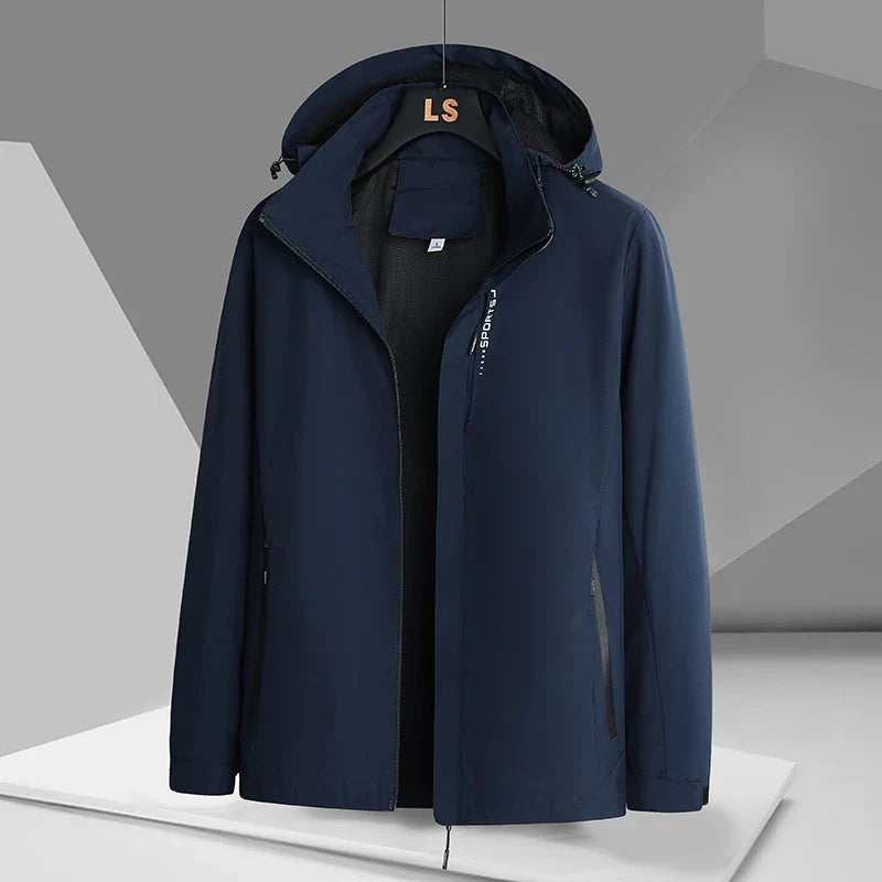 Men's Weatherproof Hooded Jacket Relaxed Fit Full-Zip Casual Outdoor