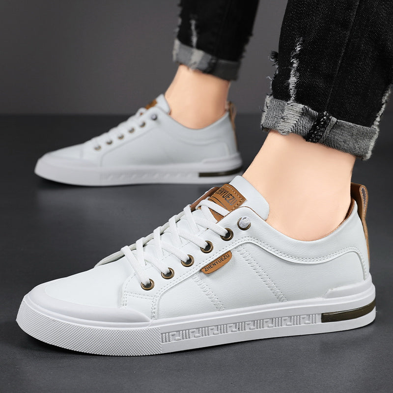 Men's Casual Two-Tone Sneakers Lace-Up Stylish Everyday Footwear