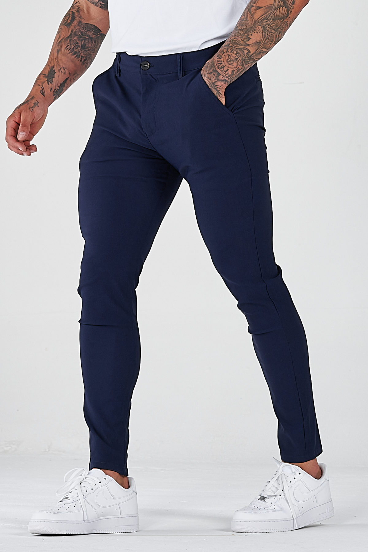 Men's Tailored Pants Slim Fit Classic Style Versatile Everyday Wear