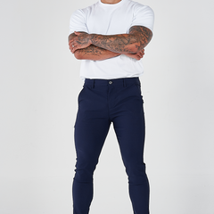 Men's Tailored Pants Slim Fit Classic Style Versatile Everyday Wear