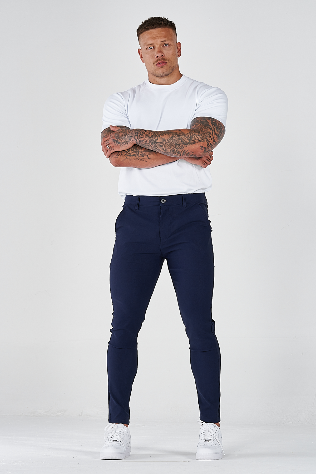 Men's Tailored Pants Slim Fit Classic Style Versatile Everyday Wear
