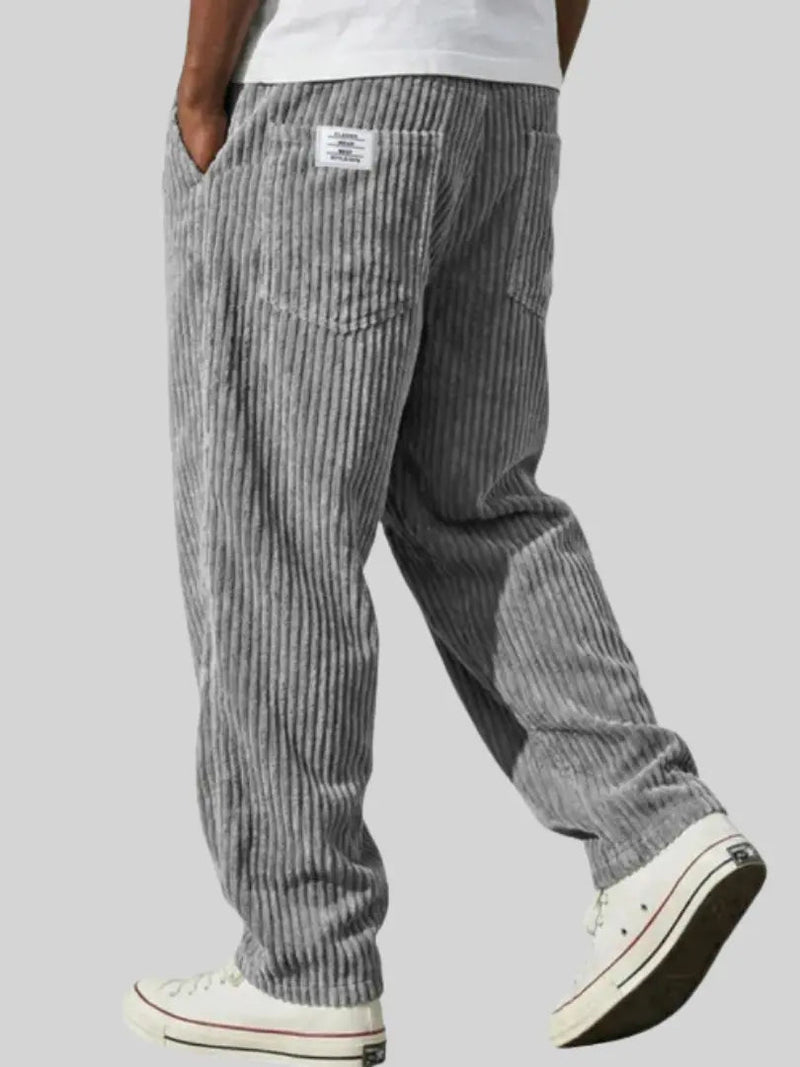 Men's Relaxed Fit Corduroy Pants Smart Everyday Versatile Casual