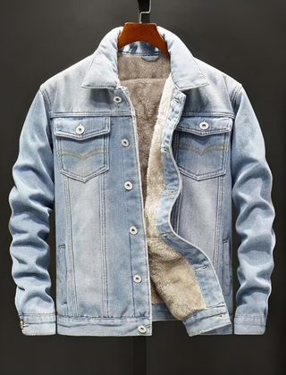 Men's Casual Fleece Jacket Relaxed Fit Long Sleeve Zip-Up Everyday Wear