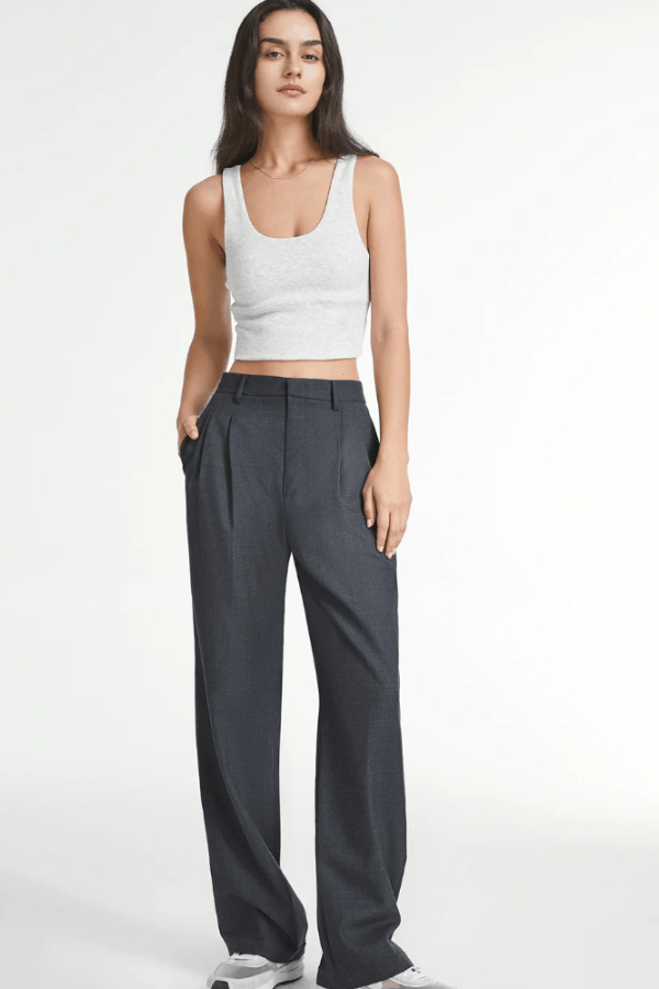 Women's Tailored Dress Pants Slim Fit Elegant Versatile Office Chic