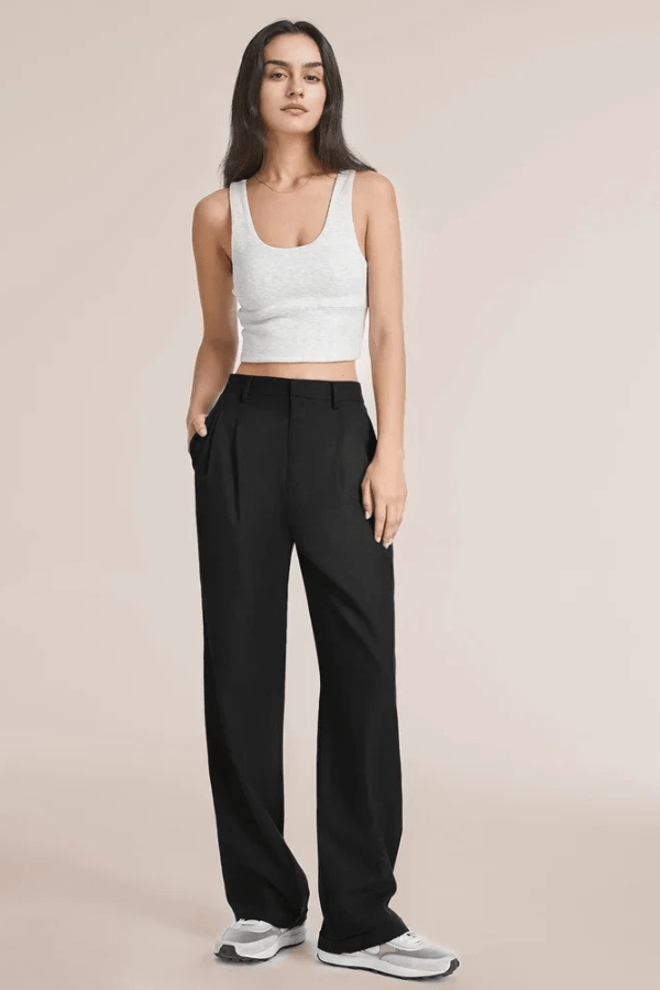 Women's Tailored Dress Pants Slim Fit Elegant Versatile Office Chic