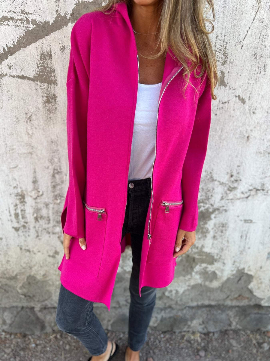Women's Longline Knit Cardigan Sweater Open Front Relaxed Casual Style