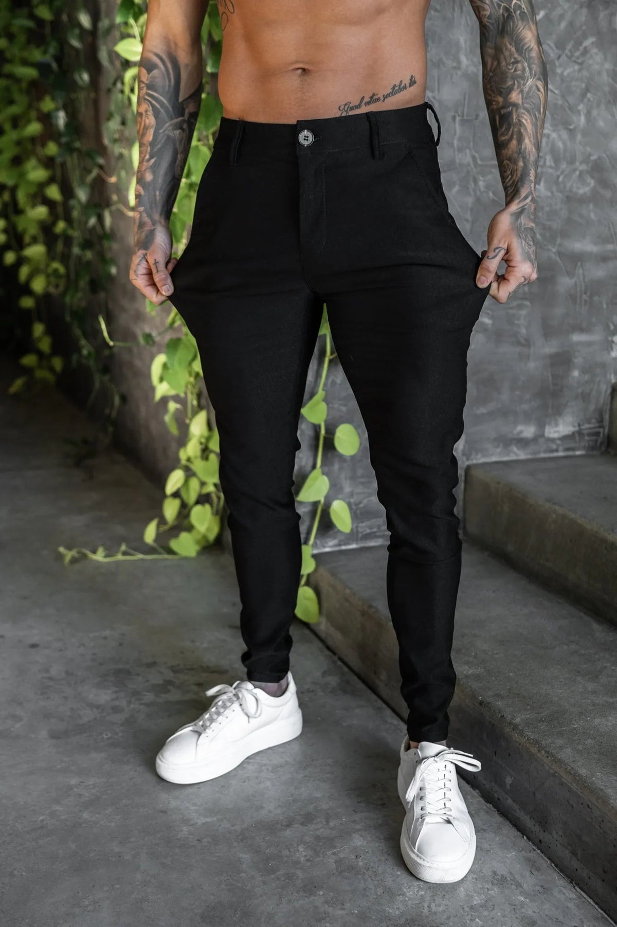 Men's Tailored Pants Slim Fit Classic Style Versatile Everyday Wear