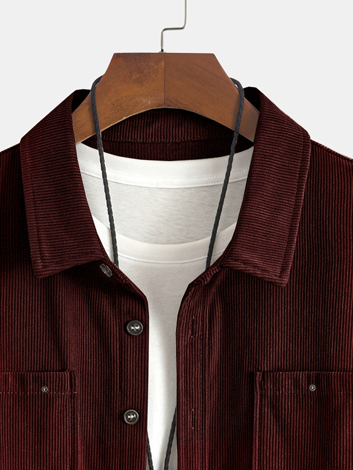 Men's Long-Sleeve Overshirt Button-Up Pocketed Casual Everyday Style