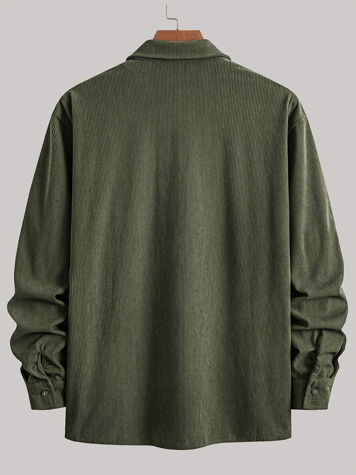 Men's Long-Sleeve Overshirt Button-Up Pocketed Casual Everyday Style