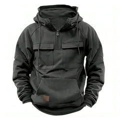 Men's Tactical Hoodie Relaxed Fit Long Sleeve Adjustable Hood Outdoor Performance