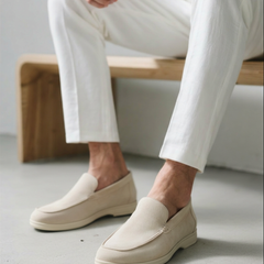 Men's Suede Loafers Slip-On Classic Stylish Versatile Everyday Footwear