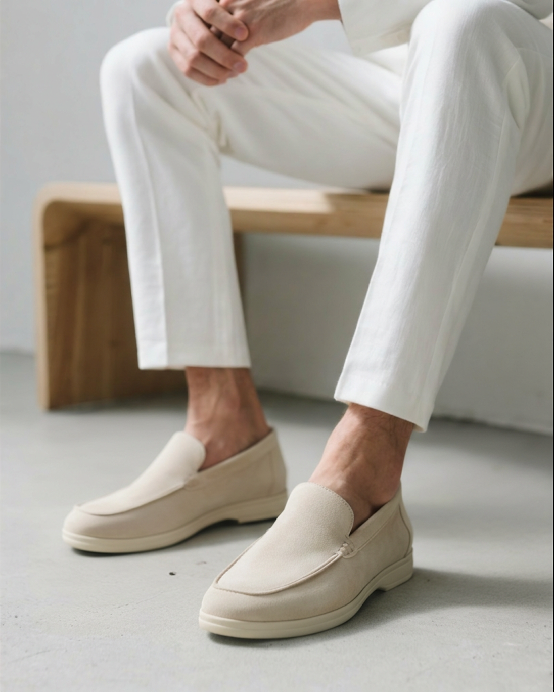Men's Suede Loafers Slip-On Classic Stylish Versatile Everyday Footwear