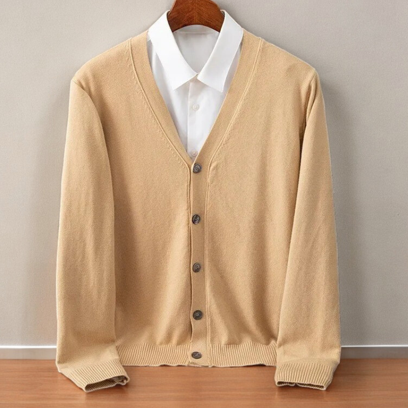 Men's Cozy Open Front Cardigan Long Sleeve Relaxed Fit Layering Everyday