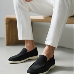 Men's Suede Loafers Slip-On Classic Stylish Versatile Everyday Footwear