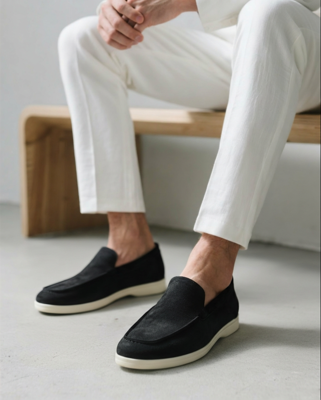 Men's Suede Loafers Slip-On Classic Stylish Versatile Everyday Footwear