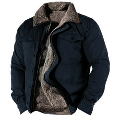 Men's Classic Western Jacket Relaxed Fit Long Sleeve Button Closure Casual