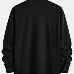 Men's Long-Sleeve Overshirt Button-Up Pocketed Casual Everyday Style