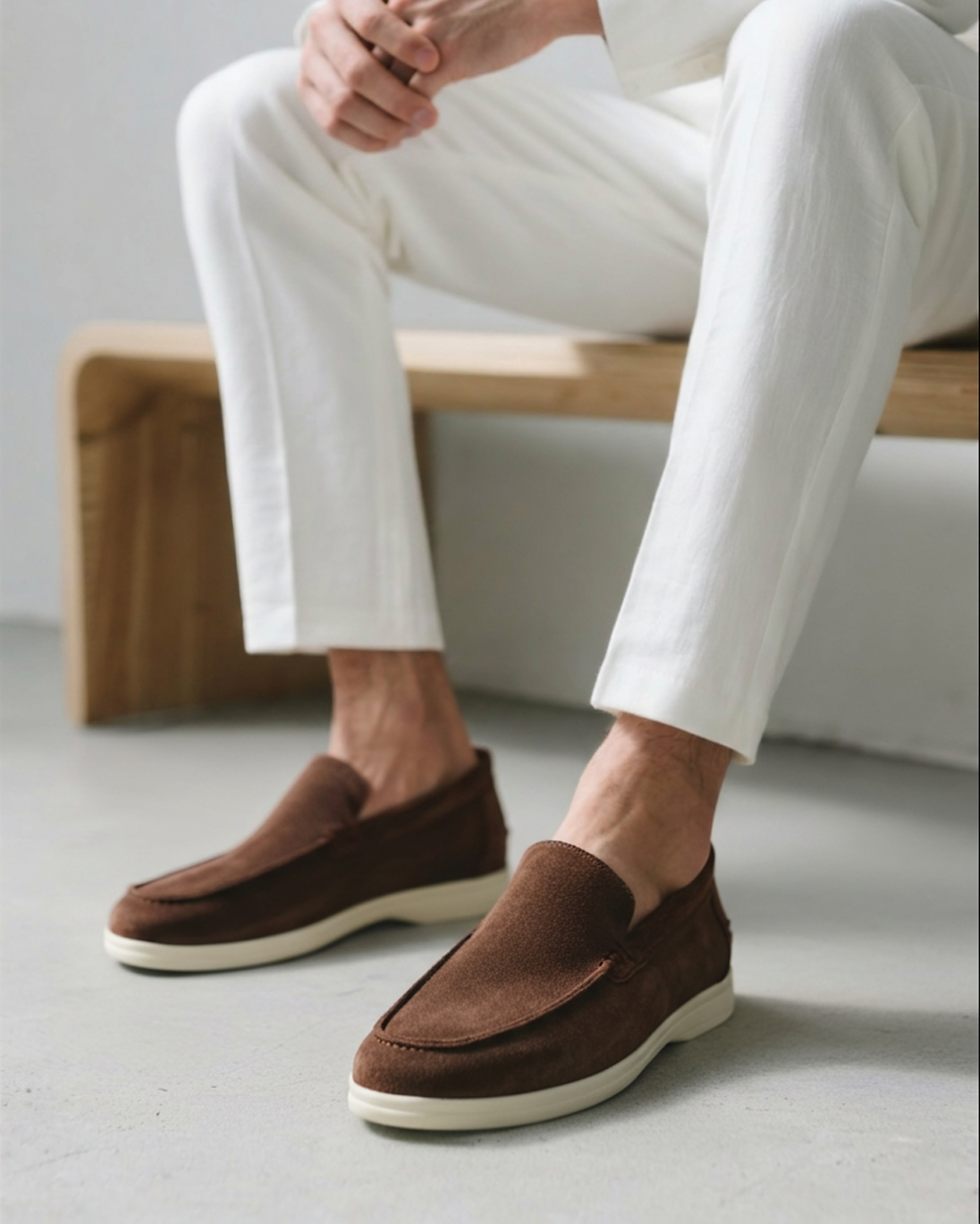 Men's Suede Loafers Slip-On Classic Stylish Versatile Everyday Footwear
