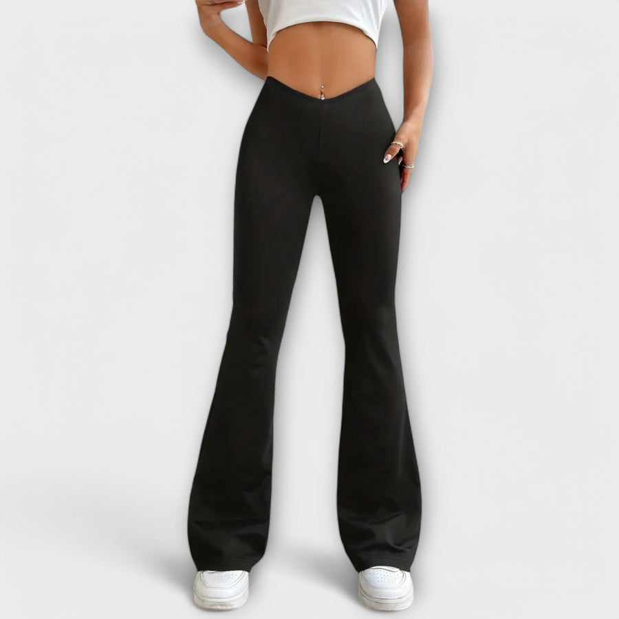 Women's Flared Leg Relaxed Pants Casual Fit Everyday Stylish Comfort