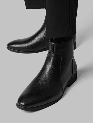 Men's Stylish Ankle Boots Zip Front Smart Design Versatile Everyday