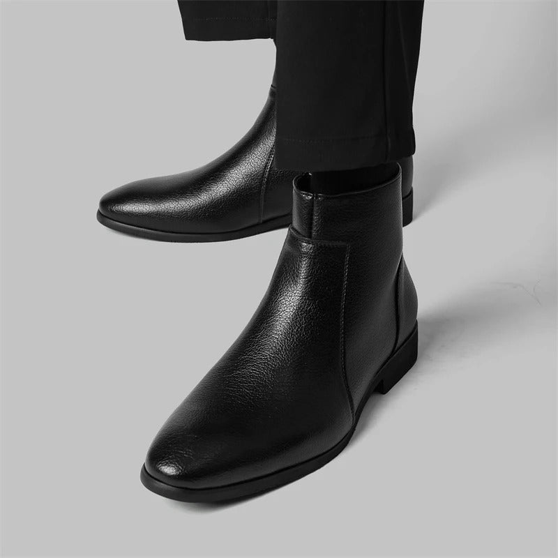 Men's Stylish Ankle Boots Zip Front Smart Design Versatile Everyday