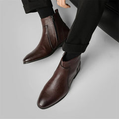 Men's Stylish Ankle Boots Zip Front Smart Design Versatile Everyday
