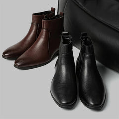Men's Stylish Ankle Boots Zip Front Smart Design Versatile Everyday