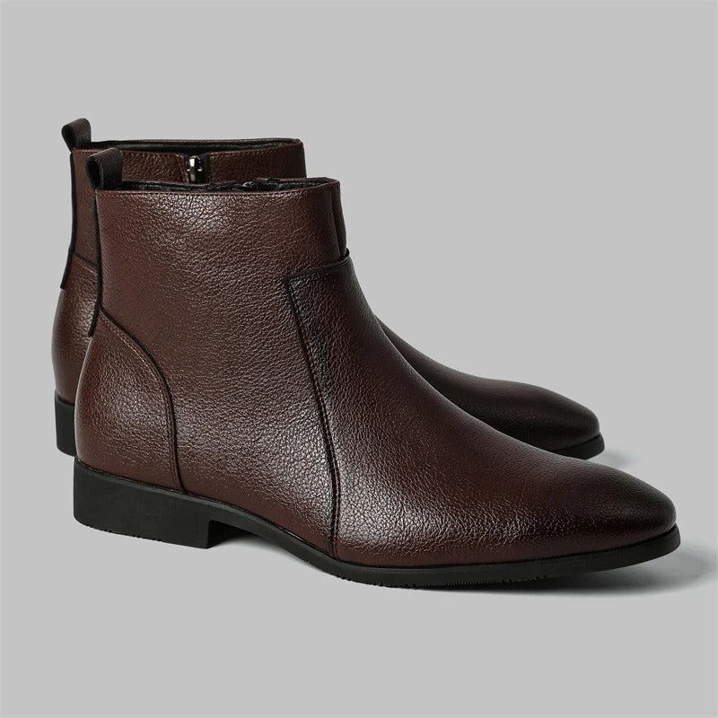 Men's Stylish Ankle Boots Zip Front Smart Design Versatile Everyday