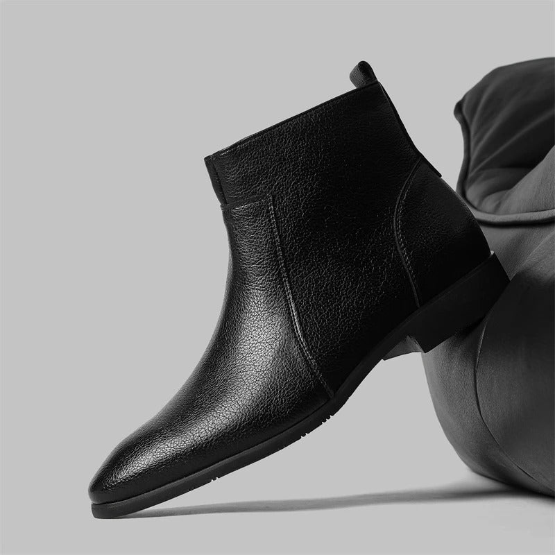 Men's Stylish Ankle Boots Zip Front Smart Design Versatile Everyday