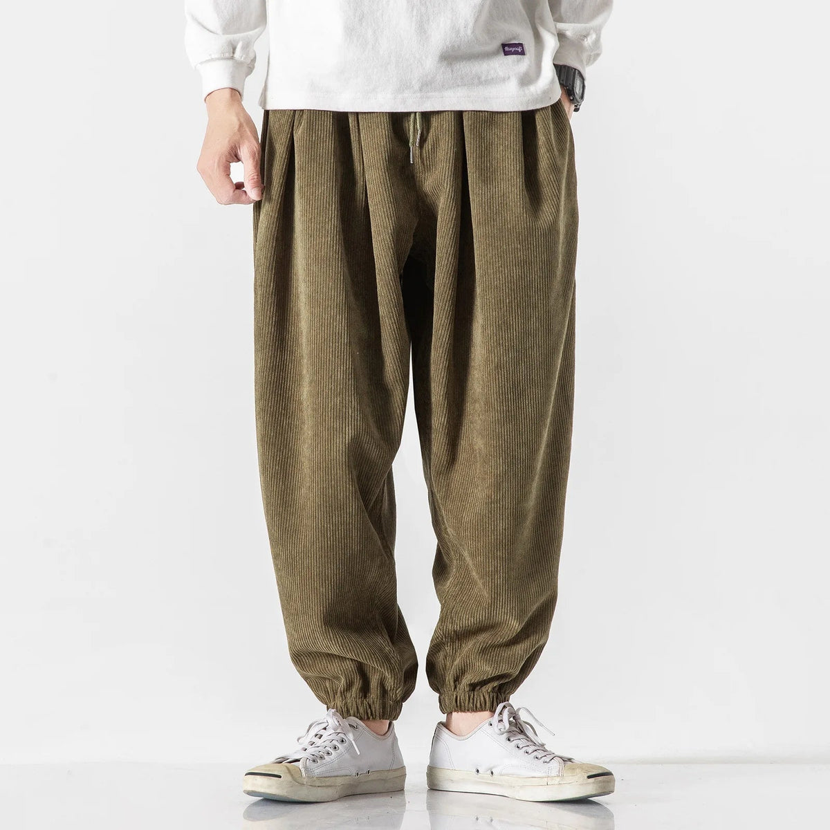 Men's Casual Corduroy Pants Relaxed Fit Straight Leg Everyday Style
